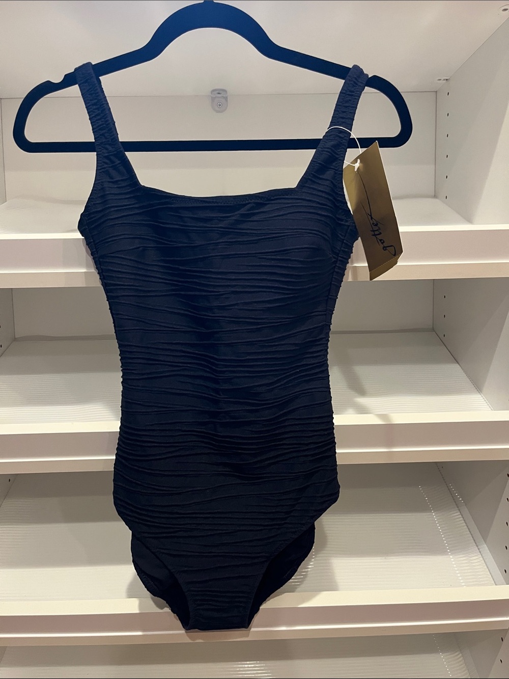 Gottex Black Ruched One-Piece Swimsuit